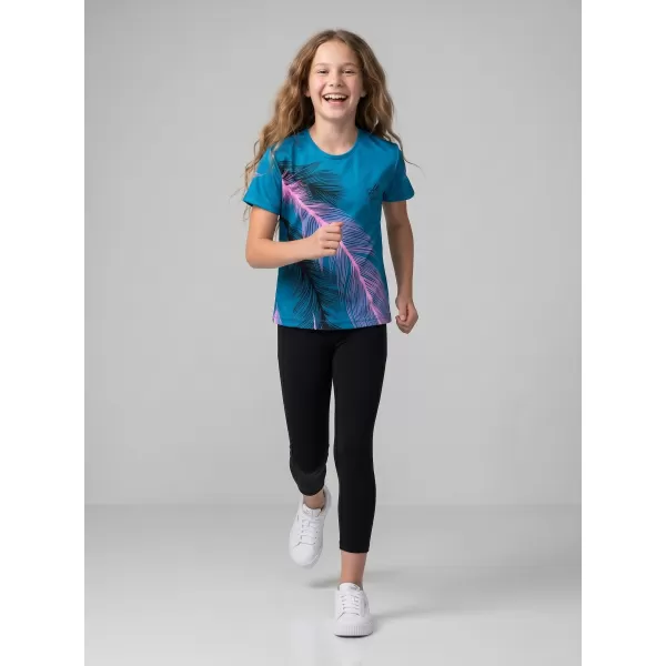  Tricou funcțional premium pentru copii ALTISPORT VOJ/ALK001TR01 BENZINĂ/ROZ DESCHIS 