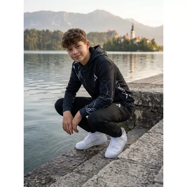  Hanorac funcțional premium pentru copii ALTISPORT VOJ/ALK004MI01 ALB-NEGRU 