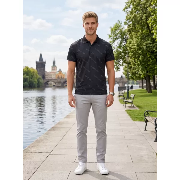  Tricou funcțional pentru bărbați cu guler premium ALTISPORT VOJ/ALM050TR05 NEGRU 