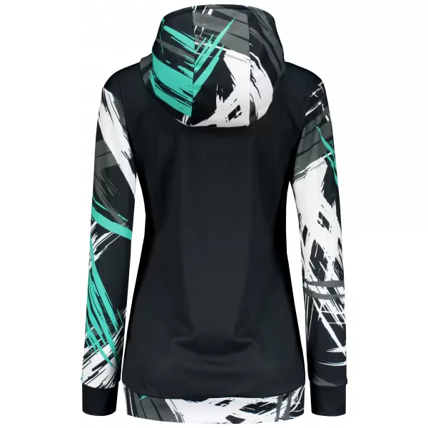  Hanorac funcțional premium pentru femei ALTISPORT VOJ/ALW039MI01 NEGRU/TURCOAZ 