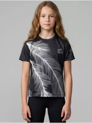 Tricou funcțional premium pentru copii ALTISPORT VOJ/ALK001TR01 NEGRU/GRI