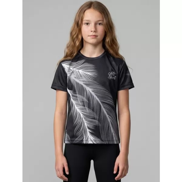  Tricou funcțional premium pentru copii ALTISPORT VOJ/ALK001TR01 NEGRU/GRI 