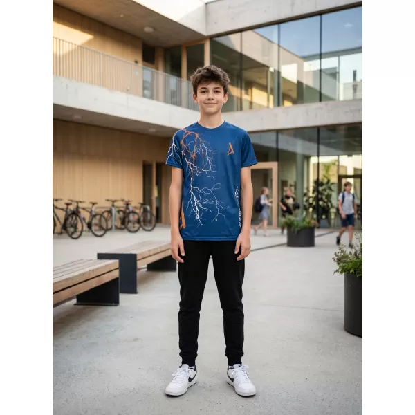  Tricou funcțional premium pentru copii ALTISPORT VOJ/ALK004TR01 BLEUMARIN/MARO 