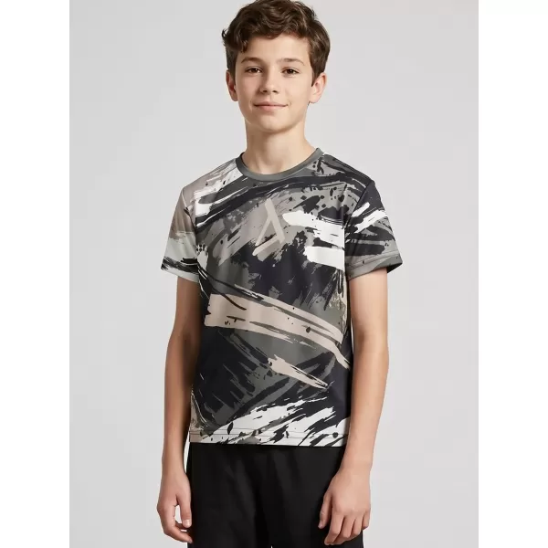  Tricou funcțional premium pentru copii ALTISPORT VOJ/ALK014TR01 NEGRU/GRI 