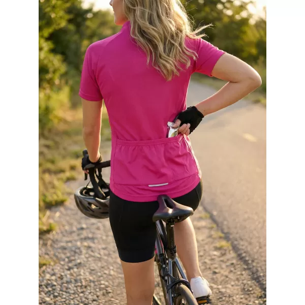  Tricou de ciclism pentru femei ALTISPORT NoPrint NP/ALW115NJ ROZ APRINS 