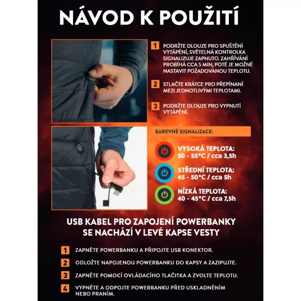  Vesta izolata cu incalzire KILPI HEATEO-M WM0121KI NEGRU 