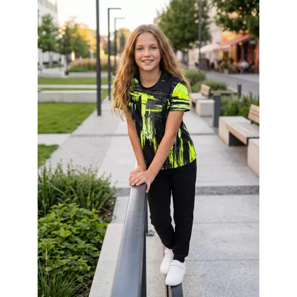  Tricou funcțional premium pentru copii ALTISPORT VOJ/ALK010TR01 NEGRU SI GALBEN 