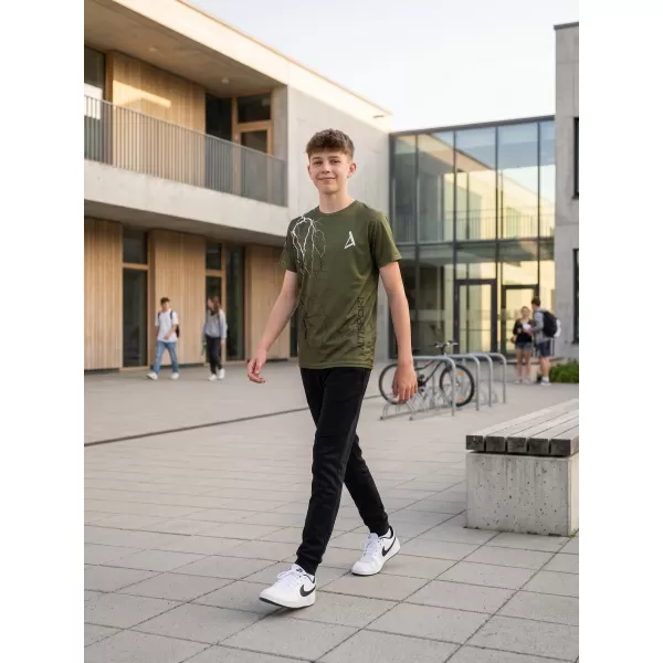  Tricou funcțional premium pentru copii ALTISPORT VOJ/ALK004TR01 MĂSLINE 