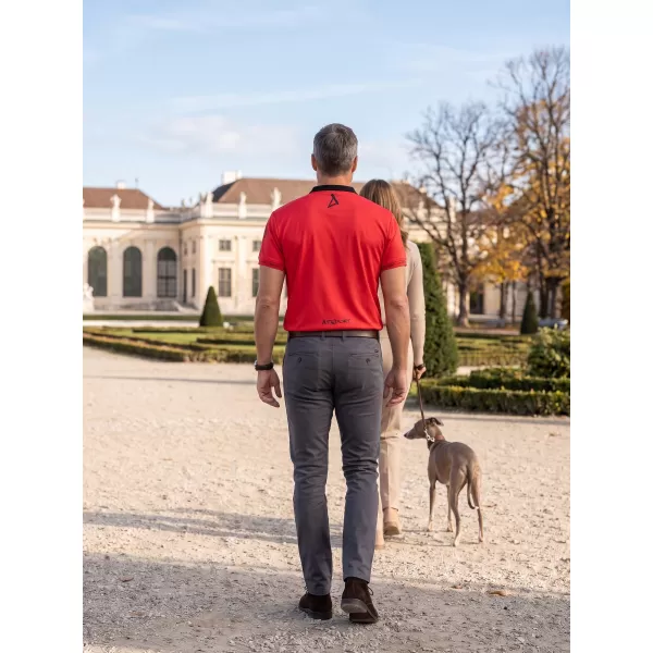  Tricou funcțional pentru bărbați cu guler premium ALTISPORT VOJ/ALM000TR05 ROŞU 