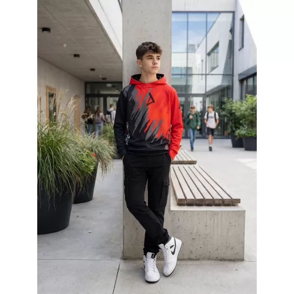  Hanorac funcțional premium pentru copii ALTISPORT VOJ/ALK006MI01 NEGRU/ROSU 