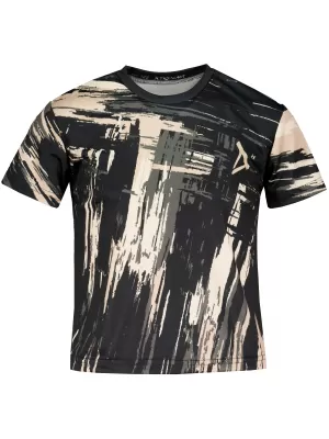 Tricou funcțional premium pentru copii ALTISPORT VOJ/ALK010TR01 NEGRU/MARO