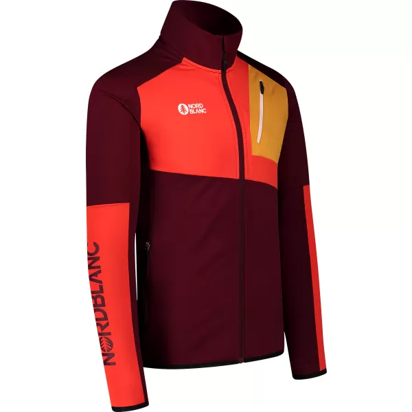  Hanorac powerfleece pentru bărbați NORDBLANC RIVER NBSFM8011 BURGUNDIA 