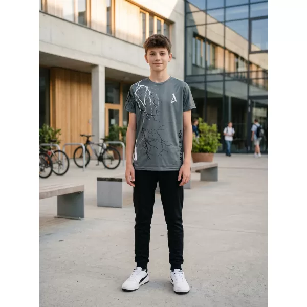  Tricou funcțional premium pentru copii ALTISPORT VOJ/ALK004TR01 GRAFIT 