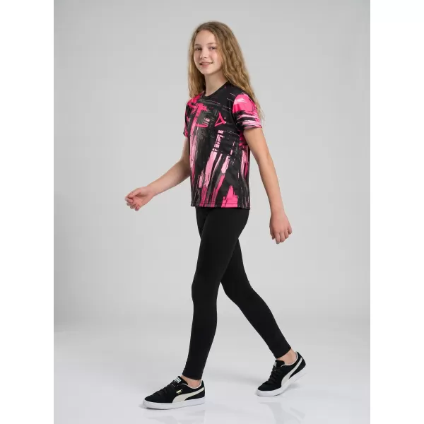  Tricou funcțional premium pentru copii ALTISPORT VOJ/ALK010TR01 NEGRU/ROZ DESCHIS 