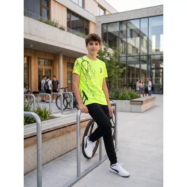  Tricou funcțional premium pentru copii ALTISPORT VOJ/ALK004TR01 GALBEN NEON 