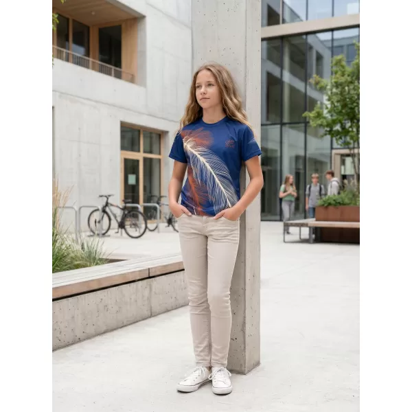 Tricou funcțional premium pentru copii ALTISPORT VOJ/ALK001TR01 BLEUMARIN/MARO 