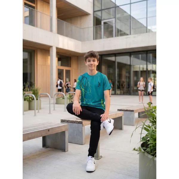  Tricou funcțional premium pentru copii ALTISPORT VOJ/ALK004TR01 KEROSEN/GALBEN 