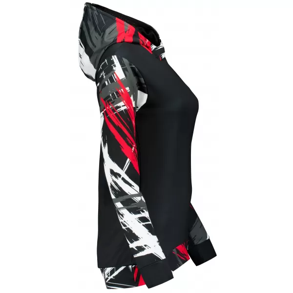  Hanorac funcțional premium pentru femei ALTISPORT VOJ/ALW039MI01 NEGRU/ROSU 