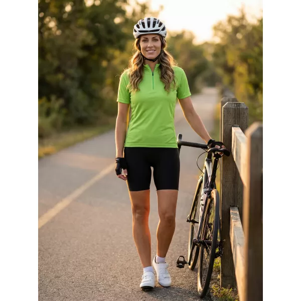  Tricou de ciclism pentru femei ALTISPORT NoPrint NP/ALW115NJ VERDE LIME 