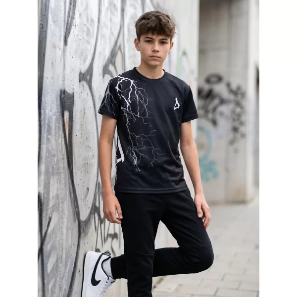  Tricou funcțional premium pentru copii ALTISPORT VOJ/ALK004TR01 ALB-NEGRU 