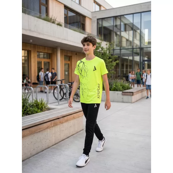  Tricou funcțional premium pentru copii ALTISPORT VOJ/ALK004TR01 GALBEN NEON 