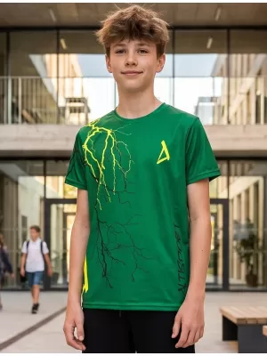 Tricou funcțional premium pentru copii ALTISPORT VOJ/ALK004TR01 VERDE STICLA