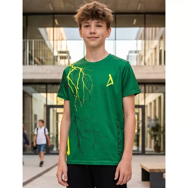  Tricou funcțional premium pentru copii ALTISPORT VOJ/ALK004TR01 VERDE STICLA 