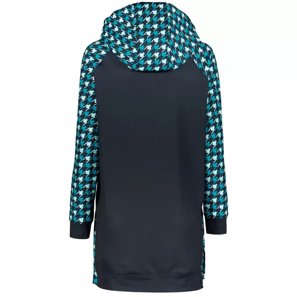  Hanorac prelungit funcțional pentru femei premium ALTISPORT VOJ/ALW048MI03 NEGRU ȘI ALBASTRU 