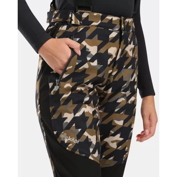  Pantaloni de schi softshell pentru femei KILPI TORIEN-W WL0407KI KAKI 