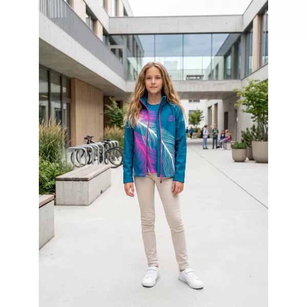  Tricou funcțional premium pentru copii ALTISPORT VOJ/ALK001TR01 BENZINĂ/ROZ 