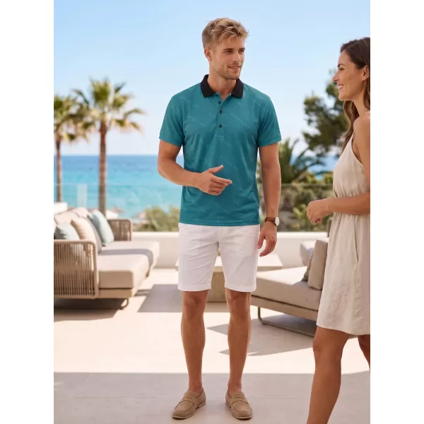 Tricou funcțional pentru bărbați cu guler premium ALTISPORT VOJ/ALM050TR05 KEROSENUL 