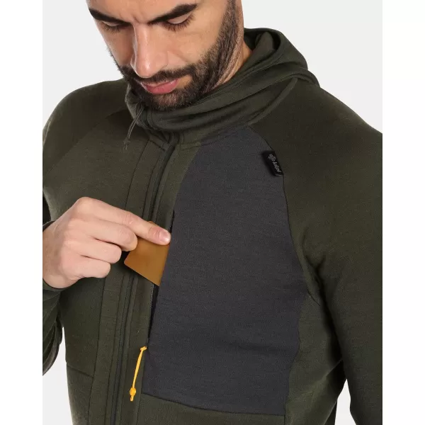  Pulover bărbătesc din lână KILPI MERINI-M WM0201KI VERDE ÎNCHIS 