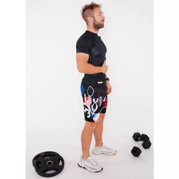  Pantaloni scurți funcționali premium pentru bărbați, fără buzunare ALTISPORT VOJ/ALM036KRA02 HEXA NEGRU 