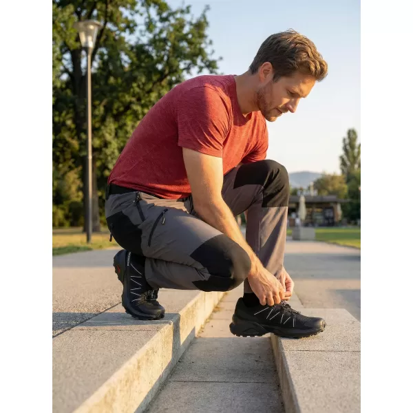  Pantaloni pentru bărbați ALTISPORT NoPrint NP/ALM6021NJ CARBON/NEGRU 