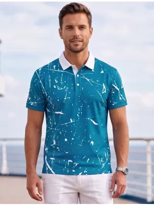 Tricou funcțional pentru bărbați cu guler premium ALTISPORT VOJ/ALM034TR05 KEROSENUL