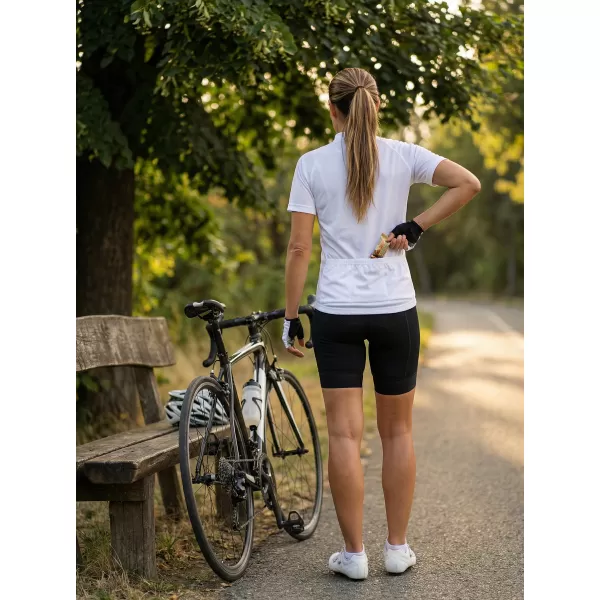  Tricou de ciclism pentru femei ALTISPORT NoPrint NP/ALW115NJ ALB 