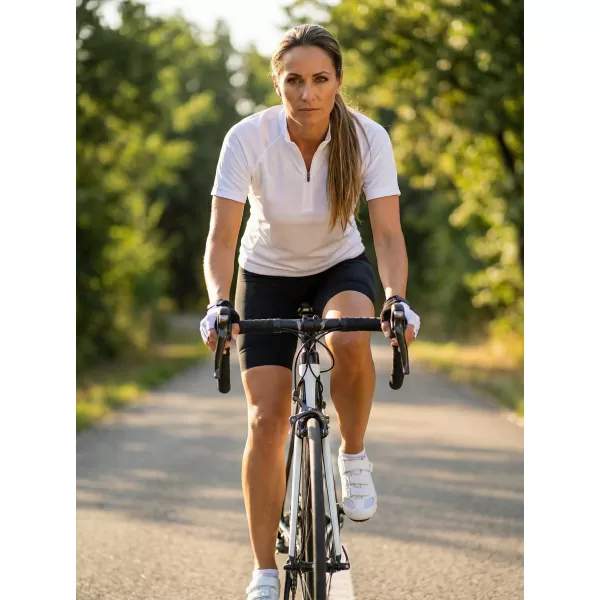  Tricou de ciclism pentru femei ALTISPORT NoPrint NP/ALW115NJ ALB 
