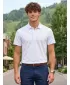 Tricou funcțional pentru bărbați cu guler premium ALTISPORT VOJ/ALM050TR05 ALB