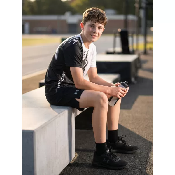  Tricou funcțional premium pentru copii ALTISPORT VOJ/ALK006TR01 ALB-NEGRU 
