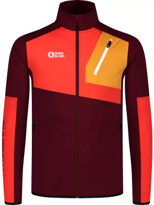 Hanorac powerfleece pentru bărbați NORDBLANC RIVER NBSFM8011 BURGUNDIA