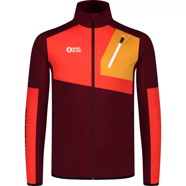  Hanorac powerfleece pentru bărbați NORDBLANC RIVER NBSFM8011 BURGUNDIA 