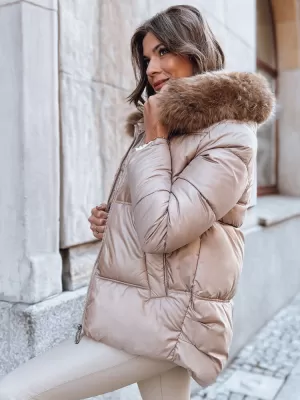 Geacă pentru doamne DSTREET SPARKLE TY3948 CARAMEL