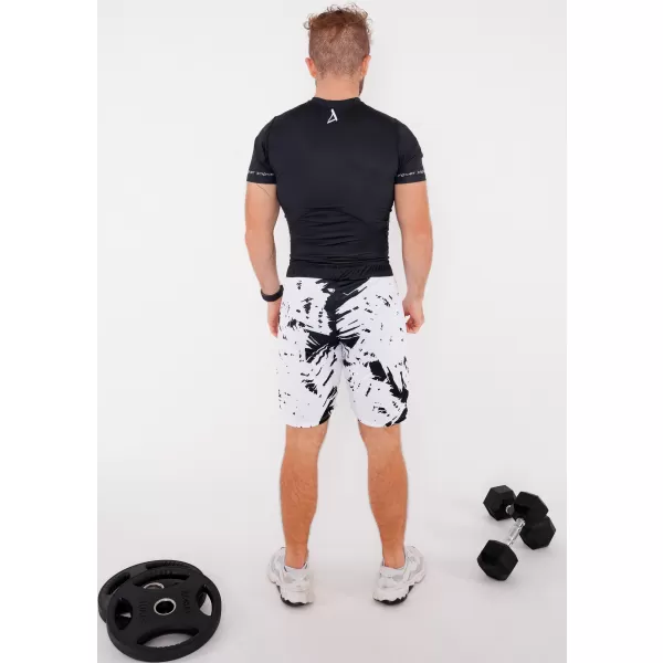  Pantaloni scurți funcționali premium pentru bărbați, fără buzunare ALTISPORT VOJ/ALM036KRA02 ABSTRACTIZARE 