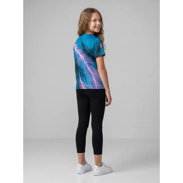  Tricou funcțional premium pentru copii ALTISPORT VOJ/ALK001TR01 BENZINĂ/ROZ DESCHIS 