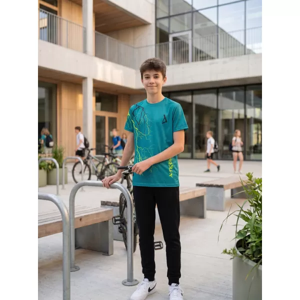  Tricou funcțional premium pentru copii ALTISPORT VOJ/ALK004TR01 KEROSEN/GALBEN 