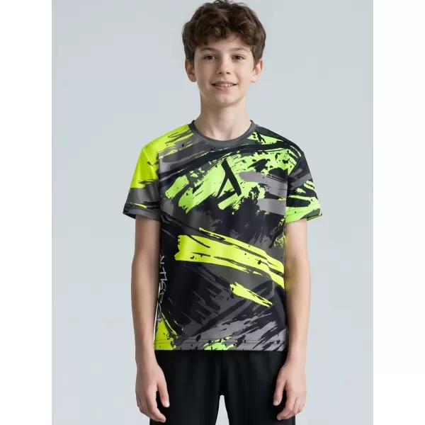  Tricou funcțional premium pentru copii ALTISPORT VOJ/ALK014TR01 NEGRU/VERDE 