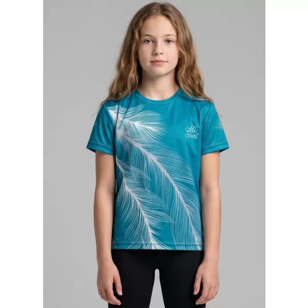  Tricou funcțional premium pentru copii ALTISPORT VOJ/ALK001TR01 SMARALD/GRI 