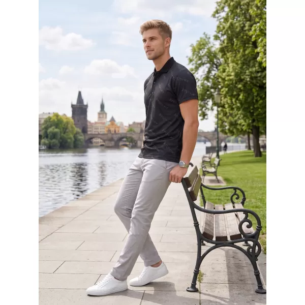 Tricou funcțional pentru bărbați cu guler premium ALTISPORT VOJ/ALM050TR05 NEGRU 