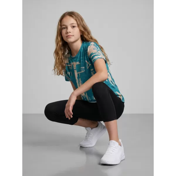  Tricou funcțional premium pentru copii ALTISPORT VOJ/ALK010TR01 SMARALD/ALBASTRU 