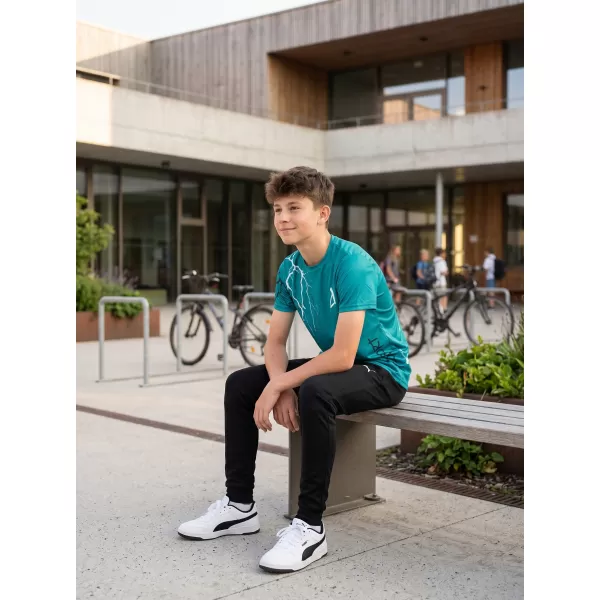  Tricou funcțional premium pentru copii ALTISPORT VOJ/ALK004TR01 KEROSEN/ALB 